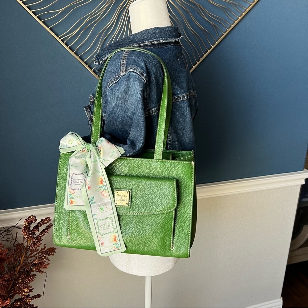 Dooney & Bourke Green Leather Bag - EUC - Picture 4 of 13